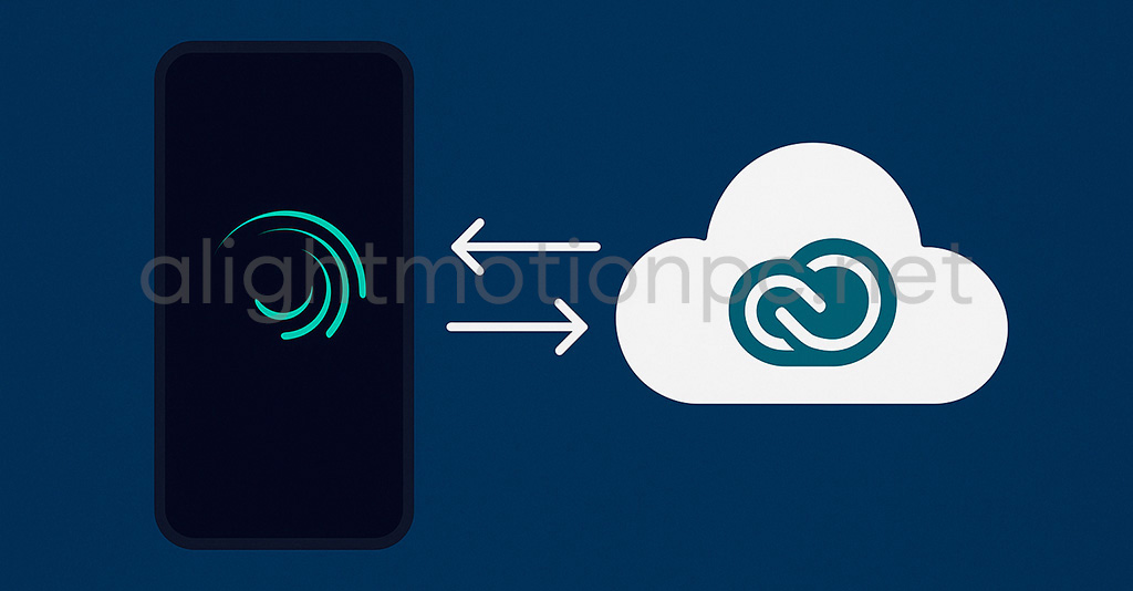 Rectangular image depicting the integration between Alight Motion and creative tools such as Adobe Creative Cloud